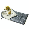 Waterproof Dog Sleeping Bag, Warm Fleece, Grey, 110x70cm