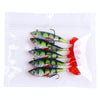 5pcs /Pack HENGJIA SO071 T-Tail Lead Fishing Lure Lua Fishing Soft Bait, Size: 8.5cm 10.6g(Green)