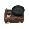 For GoPro HERO4 Litchi Texture Genuine Leather Protective Case with Sling(Brown)