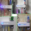 Automatic Toothpaste Dispenser Dental UV Ultraviolet Toothbrush Sterilizer Storage Holder(US Plug)