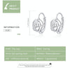 Rose Sterling Silver Platinum Plated Earrings Female Earrings