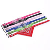 Adjustable PU Leather Dog Bandana, Pink, Medium