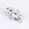 10 PCS Zinc Alloy Bright Fixed Bracket Connection 12mm Cylindrical Double-sided Glass Fixing Clamp