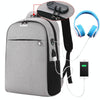 Laptop Backpack School Bags Anti-theft Travel Backpack with USB Charging Port(Grey)