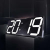 Wall Sticker LED Wall Clock Decorative Clock Creative Acrylic Mirror Clock US Plug, Style:Remote Version Sealed Box(White Font)