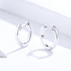 Simple Earrings Sterling Silver S925 Earrings Ear Buckles, Color:Silver