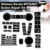 For 2005-2010 Volkswagen Touareg/Passat Steering Wheel Window AC Switch Button Repair Sticker(8pcs /Set)