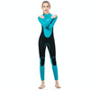 SLINX Women Slim Sun Protection Warm Wetsuit Long -Sleeved Full Body Snorkeling Supreme Surfing, Size: XS(Lake Green)