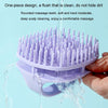Silicone Shampoo Brush Clean Scalp Massage Brush Wet And Dry Handheld Shampoo Comb(Green)