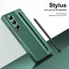 For Samsung Galaxy Z Fold6 Integrated PC + PU Phone Case with Pen / Pen Box(Green)