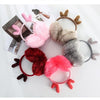Antler Plush Earmuffs Winter Warm Fashion Retractable Ear Warmer One Size(Gray)