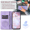 For Samsung Galaxy A36 Totem Embossed Magnetic Leather Phone Case(Purple)