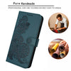 For Huawei Mate 20 Pro Datura Flower Embossed Flip Leather Phone Case(Dark Green)