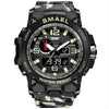 SMAEL 1545D Time Men Anti-falling Night Light Alarm Waterproof Sports Watch(Camouflage Khaki)