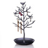 Birdie Tree Shape Ear Stud Earrings Bracelet Pendant Necklace Jewelry Display Storage Rack(Black)