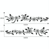 2 PCS/Set D-378 Flower Totem Pattern Car Modified Decorative Sticker(Black)