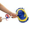 Chenille Water Brush Telescopic Rotary Roller Brush Cleaning Mop(Royal Blue)