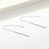 S925 Sterling Silver Stud Earrings Long Simple Ladies Earrings