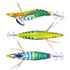 HENGJIA SJ037 Luminous Electroplated Flash Wooden Shrimp Squid Lures(Yellow)