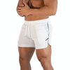Men Sports Shorts Pants Quick-Drying Marathon Running Three-Point Pants, Size: XL(White Without Logo)