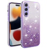 For Samsung Galaxy A55 Gradient Glitter Flower All-inclusive Phone Case(Purple)