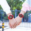 SANDA Three-Pin Luminous Outdoor Waterproof Multifunctional Couple Electronic Watch(Women Line Cherry Pink)