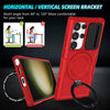 For Samsung Galaxy S24 Ultra 5G Sliding Camshield MagSafe Holder TPU Hybrid PC Phone Case(Red)