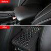 Car Center Console Cover Mat PU Leather Car Armrest Cover 32x19cm(Black)
