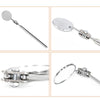 Car Repair Detection Mirror Universal Folding Telescopic Mirror Welding Chassis Inspection Mirror, Model: Silver 30mm