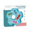 Double Sided Finger Magic Bean Cube Toy Children Intelligence Fingertip Spinning Top (Red)