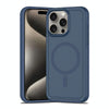 For iPhone 15 Pro Max Shockproof MagSafe Armor PC Hybrid TPU Phone Case(Ink Blue)