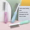Pet Grooming Comb - Two-Sided Deshedding & Detangling Tool (Pink)