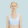 Girls Development Fixed Cup Seamless Underwear Student Vest Bra, Size: F1 52.5-62.5kg(Light Blue)
