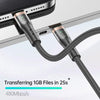 awei CL-229C Type-C to Type-C 100W with Chip Braid Fast Data Charging Cable, Length:1.2m(White)