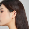 S925 Sterling Silver Silver Double-ring Ear Clip Women Earrings