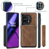 For OnePuls 11 JEEHOOD Magnetic Zipper Horizontal Flip Phone Leather Case(Brown)