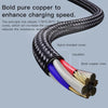YESIDO CA110 1.2m 4A Type-C to Dual Type-C + Dual 8 Pin Charging Cable(Black)