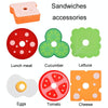 Children Simulation Wooden Pretend Play Puzzle Food Matching Toys, Style: Sandwich
