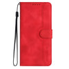 For Samsung Galaxy A56 5G Heart Pattern Skin Feel Leather Phone Case(Red)