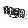 Multi-Function Large 3D LED Digital Wall Alarm Clock with Snooze Function, 12/24 Hours Display for Home, Kitchen, Office, DC 5V, CE Certificated(Blue)
