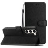 For Samsung Galaxy S25+ 5G Silk Texture Horizontal Flip Leather Phone Case(Black)