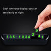 Hidden Parking Number Card Nightlight Number Button Parking Number Card, Style: Neutral (Black)