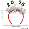 2025 Digital Christmas Party Decoration Headband Mall Bar New Year Eve Event Headdress(Black)
