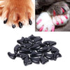 20 PCS Silicone Soft Cat Nail Caps / Cat Paw Claw / Pet Nail Protector/Cat Nail Cover, Size:XS(Black)