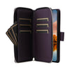 For Samsung Galaxy S24 FE 5G Nine-card Slots Zipper Wallet Bag Leather Phone Case(Dark Purple)