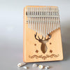 17-tone Kalimba Portable Thumb Piano, Style:Spruce-Classic Deer