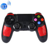 Wireless Bluetooth Diamond Texture Shock Touch Plate Game Handle Controller with Smart Indicator for Sony PS4(Red)