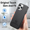 For iPhone 13 Pro Max Twill Fabric Leather Skin Back Phone Case(Black)