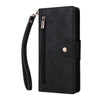 For Samsung Galaxy S25+ 5G Rivet Buckle 9 Cards Three Fold Leather Phone Case(Black)