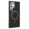 For Samsung Galaxy S21 Ultra 5G Solid Color Plating MagSafe Full Coverage Phone Case(Black)